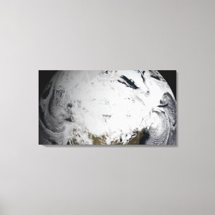 Cloud simulation of a single day canvas print