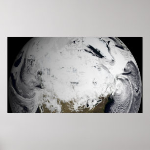 Cloud simulation of a single day poster