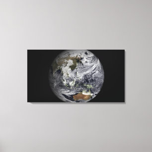 Cloud simulation of the full Earth Canvas Print