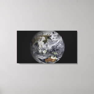 Cloud simulation of the full Earth Canvas Print