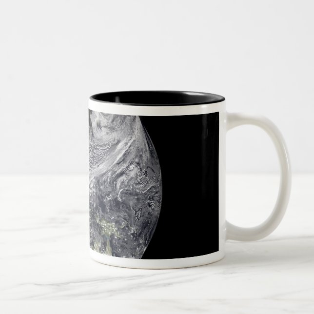 Cloud simulation of the full Earth Two-Tone Coffee Mug (Right)