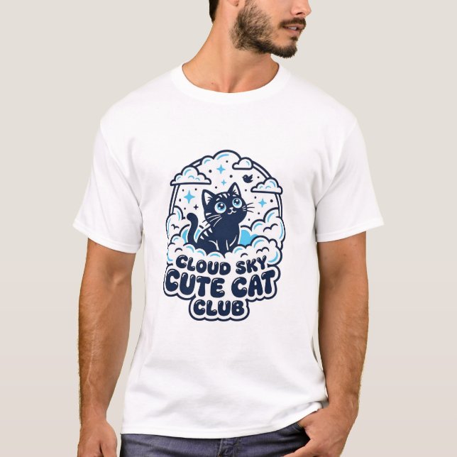 Cloud Sky Cute Cat Pet Lover Shirt Art - Cloud Sky (Front)