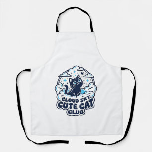 Cloud Sky Cute Cat Pet Lover Shirt Art - Cloud Sky Apron
