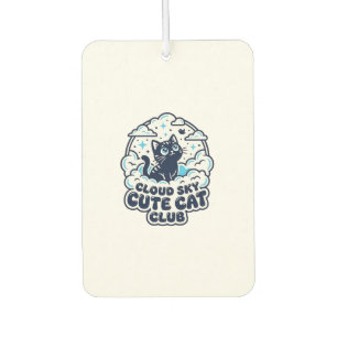 Cloud Sky Cute Cat Pet Lover Shirt Art - Cloud Sky Car Air Freshener