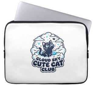 Cloud Sky Cute Cat Pet Lover Shirt Art - Cloud Sky Laptop Sleeve