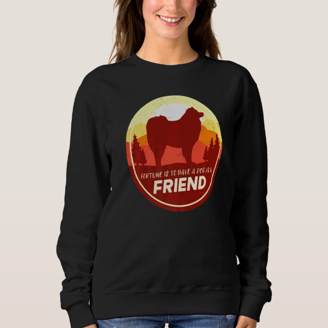 Cloud Spitz German Spitz Retro  3 Sweatshirt (Front)