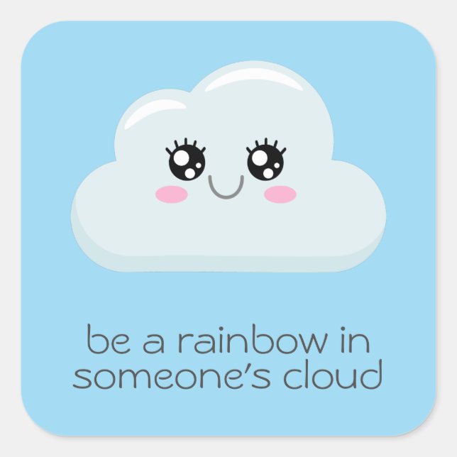 Cloud Square Sticker (Front)
