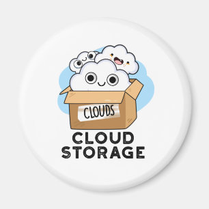 Cloud Storage Funny Weather Technology Pun  Magnet