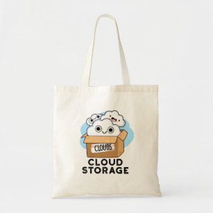 Cloud Storage Funny Weather Technology Pun Tote Bag