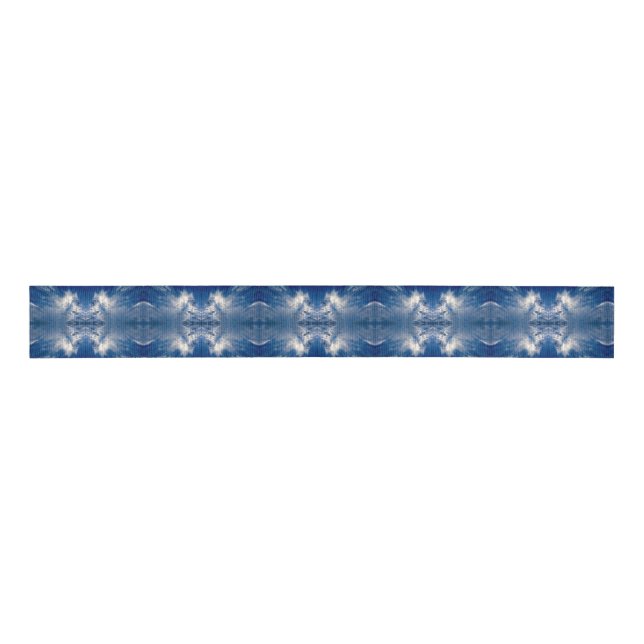Cloud Streaks Abstract Grosgrain Ribbon (Front)