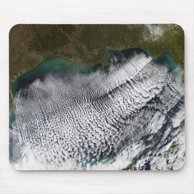 Cloud streets in the Gulf of Mexico Mouse Mat (Front)