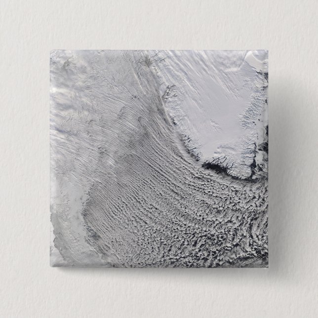 Cloud Streets in the Labrador Sea 15 Cm Square Badge (Front)