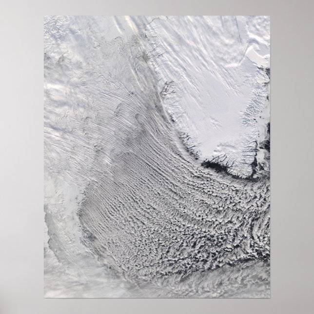 Cloud Streets in the Labrador Sea Poster (Front)