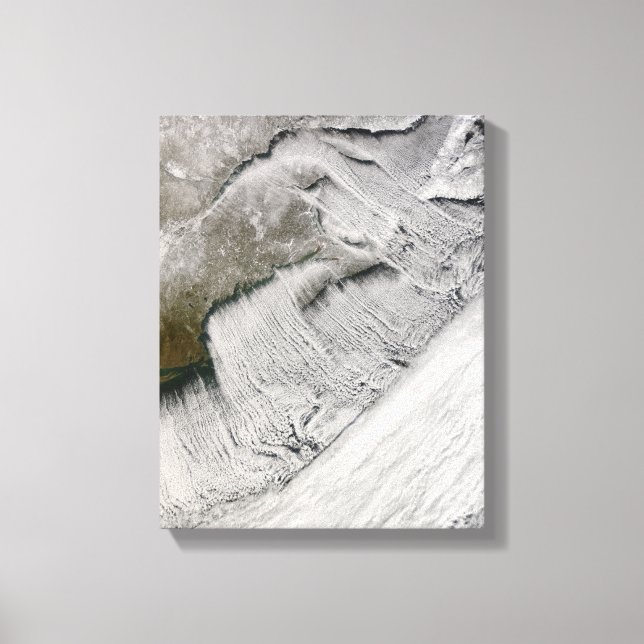 Cloud streets off New England and the Maritimes Canvas Print (Front)