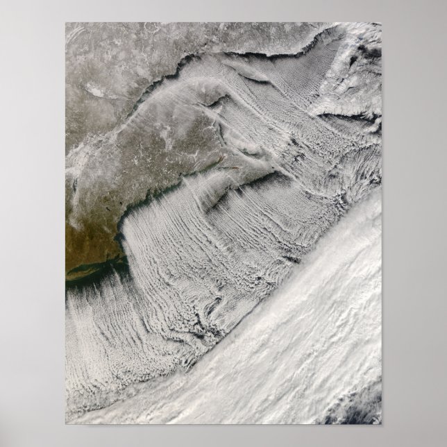 Cloud streets off New England and the Maritimes Poster (Front)