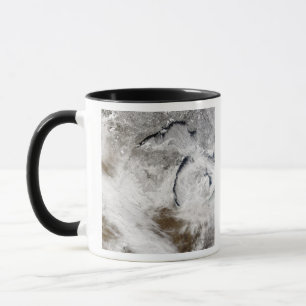 Cloud streets over Lake Superior and Lake Michi Mug