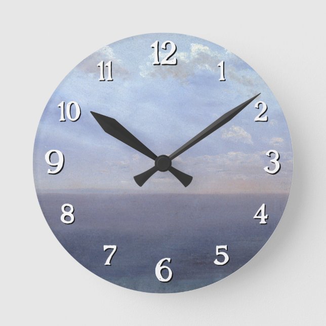 Cloud Study with Sea and Sky – Albert Bierstadt Round Clock (Front)