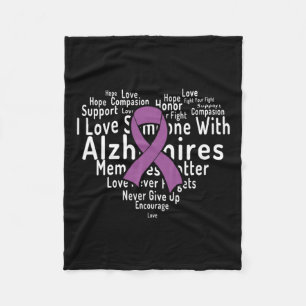 Cloud Support Alzheimerheimer Heimers Awareness Fleece Blanket