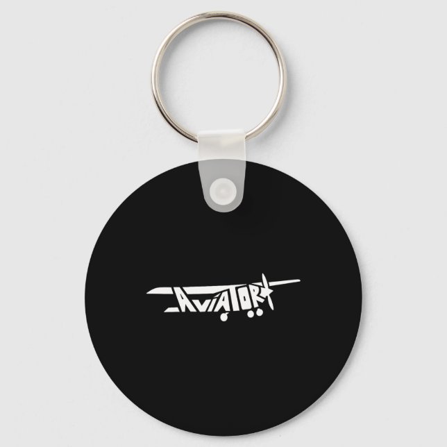 Cloud Surfing Apparel Pilot Aviator Airplane Prese Key Ring (Front)