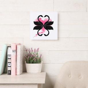 Cloud Swans Love Clock in Acrylic