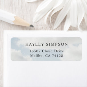 Cloud Theme Cloud Nine Party Return Address