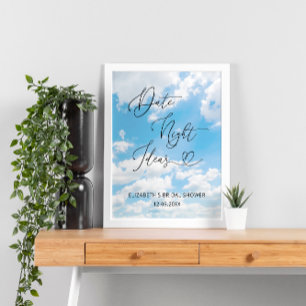 Cloud Theme Date Night Ideas Bridal Shower Poster