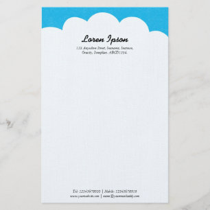Cloud Top - Blue Stationery