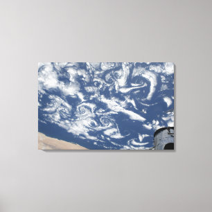 Cloud vortex streets off the coast canvas print