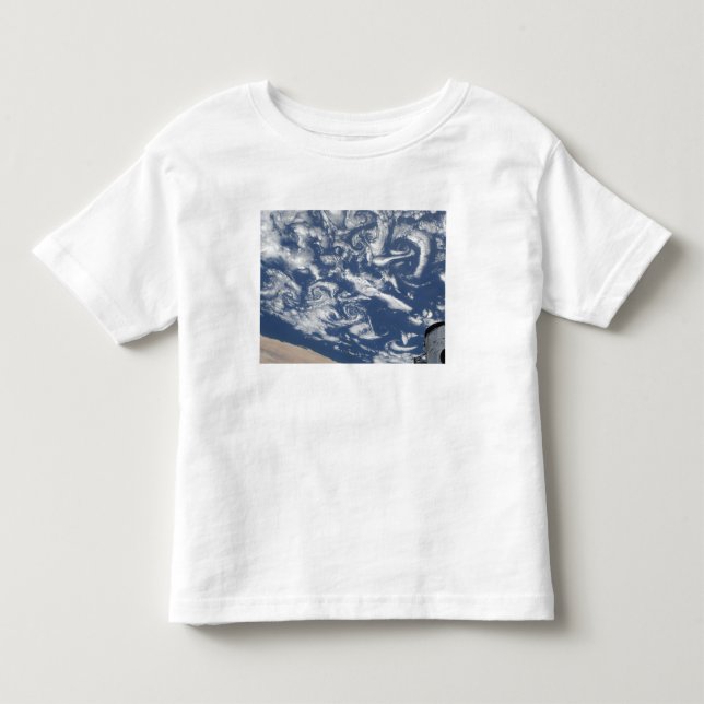 Cloud vortex streets off the coast toddler T-Shirt (Front)