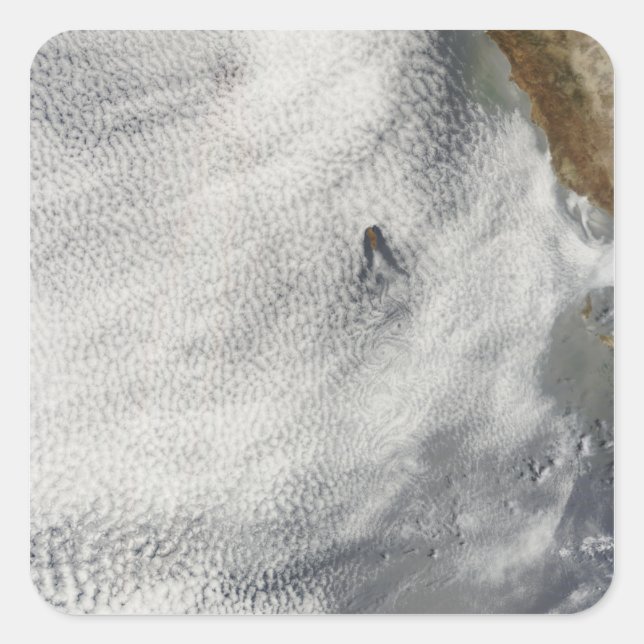 Cloud vortices and glory off Guadalupe Island Square Sticker (Front)