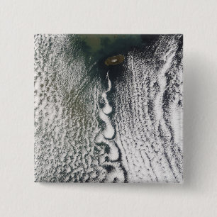 Cloud vortices off Cheju Do, South Korea 15 Cm Square Badge