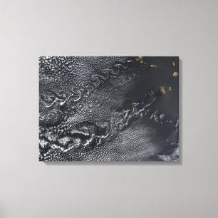 Cloud vortices over the Cape Verde islands Canvas Print