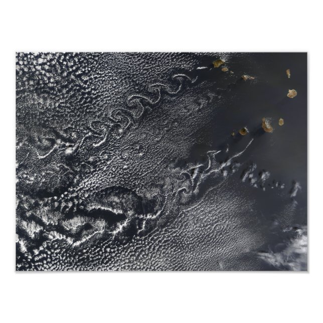 Cloud vortices over the Cape Verde islands Photo Print (Front)