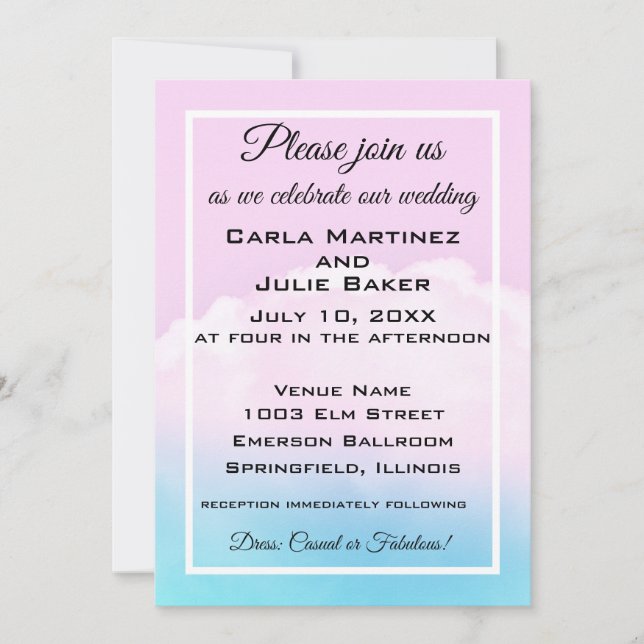 Cloud Wedding Invite (Front)