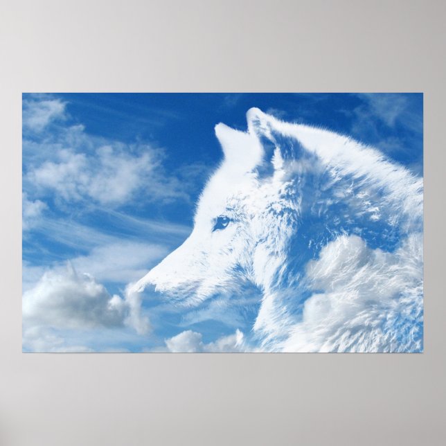 Cloud Wolf Head Poster (Front)