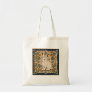 Cloudberry Arctic Hare Folk Art Canvas Tote Bag