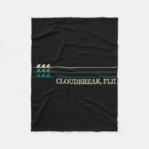 Cloudbreak Fiji Break Surfing Retro Wave Fleece Blanket