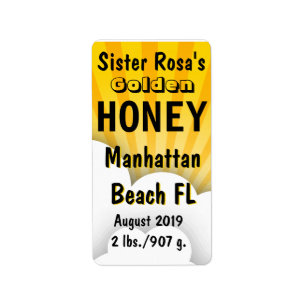 Cloudburst Honey Jar Personalised Label