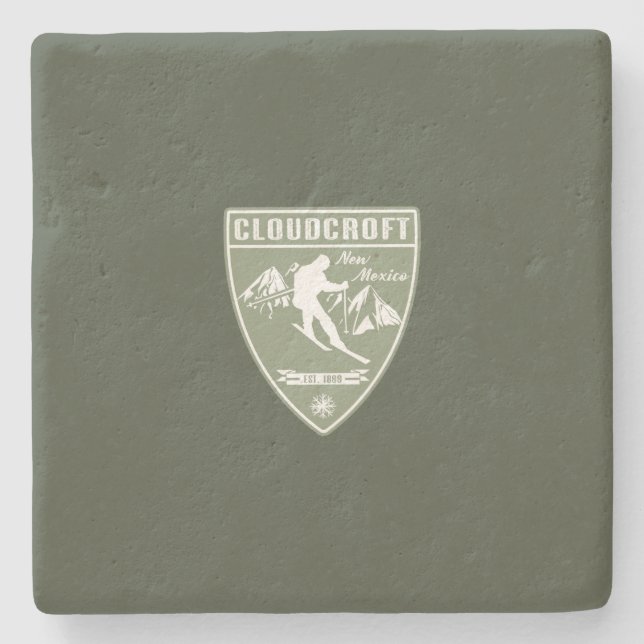 Cloudcroft New Mexico Stone Coaster (Front)