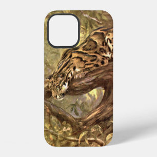 Clouded Leopard by CE Swan, Vintage Wild Animals iPhone 12 Case