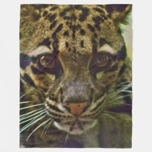 Clouded Leopard Fleece Blanket