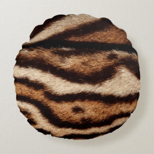 clouded leopard fur round cushion