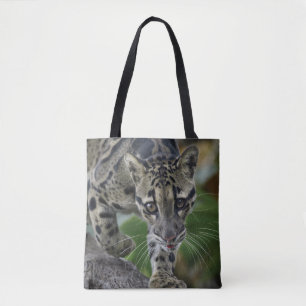 Clouded Leopard on the Move Tote Bag