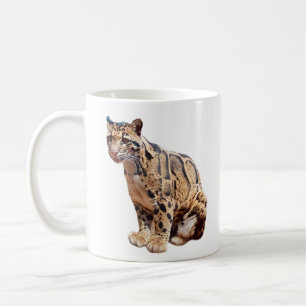 clouded leopard photograph jungle big cat animal   coffee mug