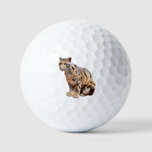 clouded leopard photograph jungle big cat animal golf balls