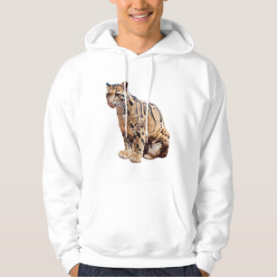 clouded leopard photograph jungle big cat animal hoodie