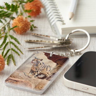 clouded leopard picture nature wildlife exotic key ring