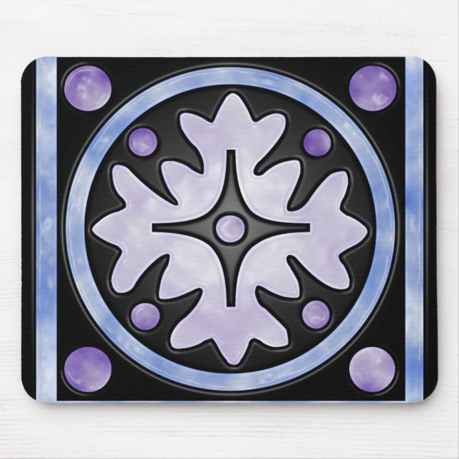 Clouded Stained Glass Mouse Mat (Front)