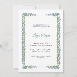 Cloudmint Pilaster Baby Shower Invitation