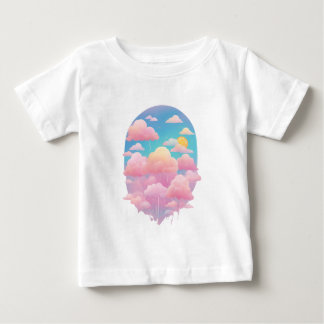 Clouds 15 pastels, rainbo colours, glowing clouds baby T-Shirt